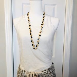 Unique flat beaded necklace